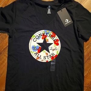 Converse V-Neck floral design